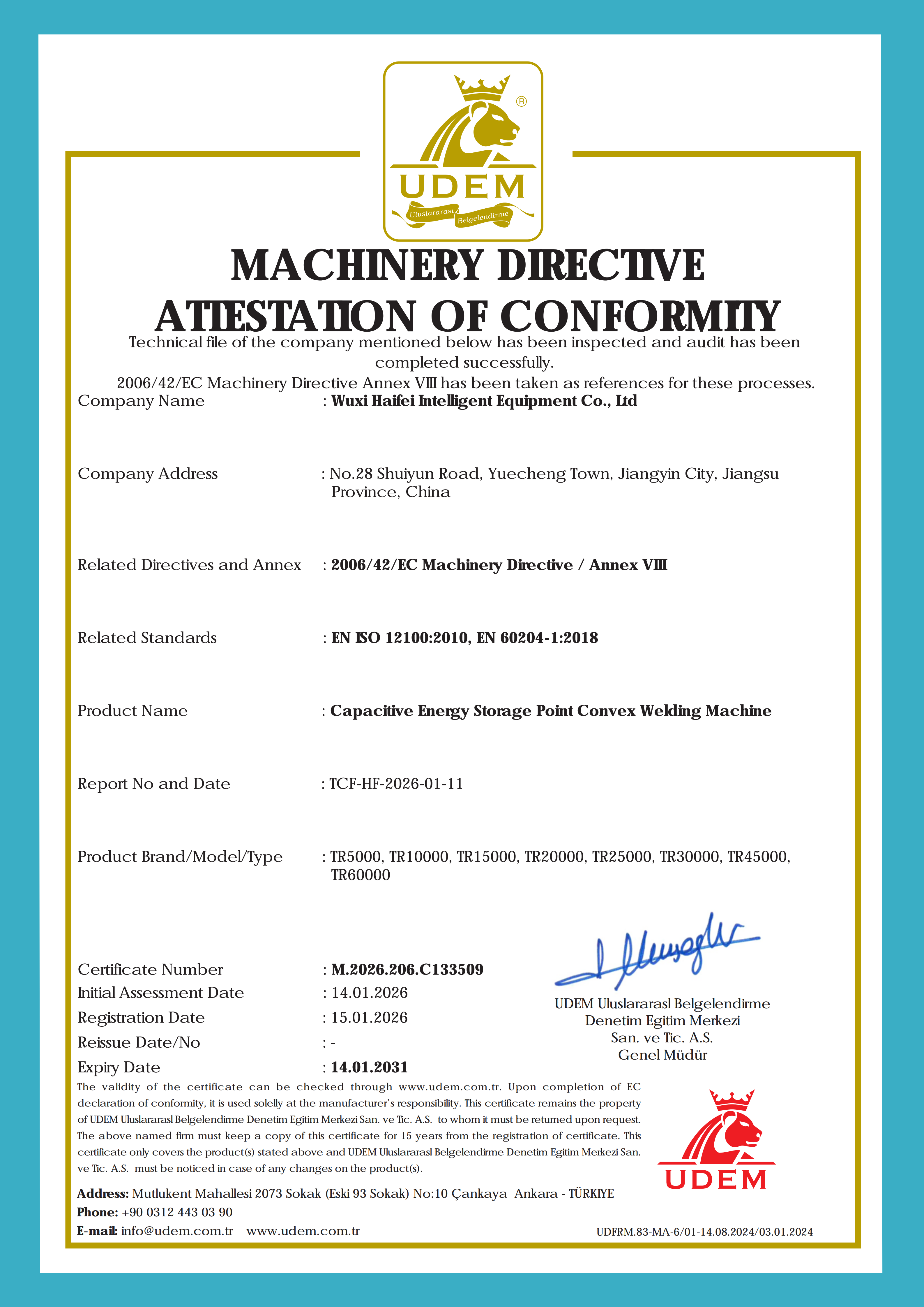 CE证书-储能点凸焊机